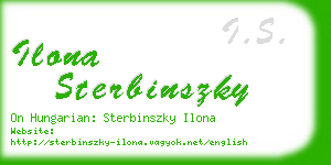 ilona sterbinszky business card